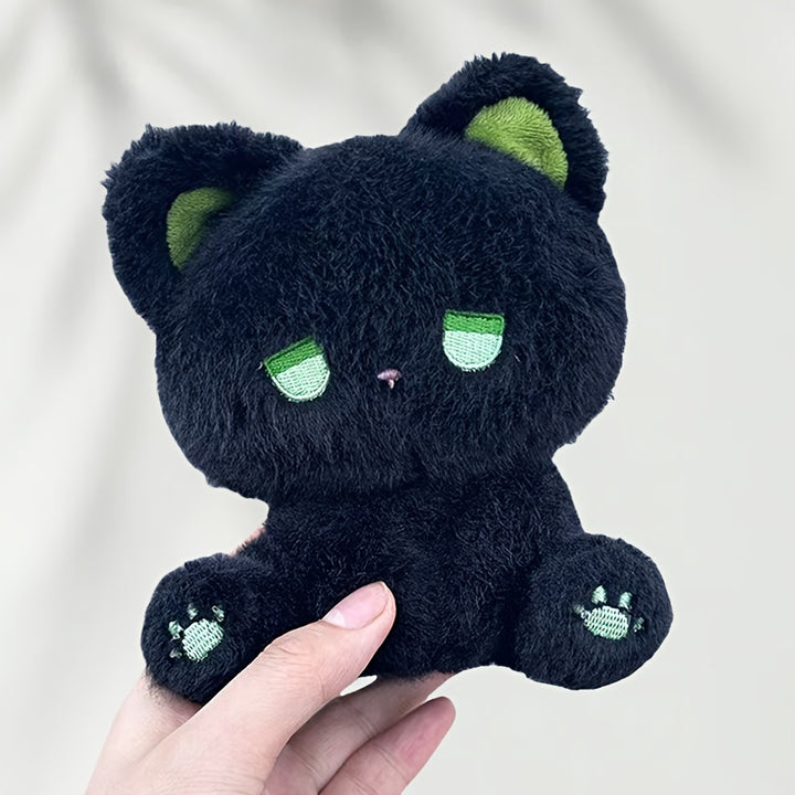 Cute Soft Plush Doll Bear Decorations - Black Green Eyes Kitten, Blue & Pink Bear, Rabbit with Blue Eyes | Grey/White/Pink/Black | Fluffy Fabric Home Decor for Living Room, Bedroom, Birthday & Christmas Party, Bedroom Decoration | Plush with Ears | Cuddly