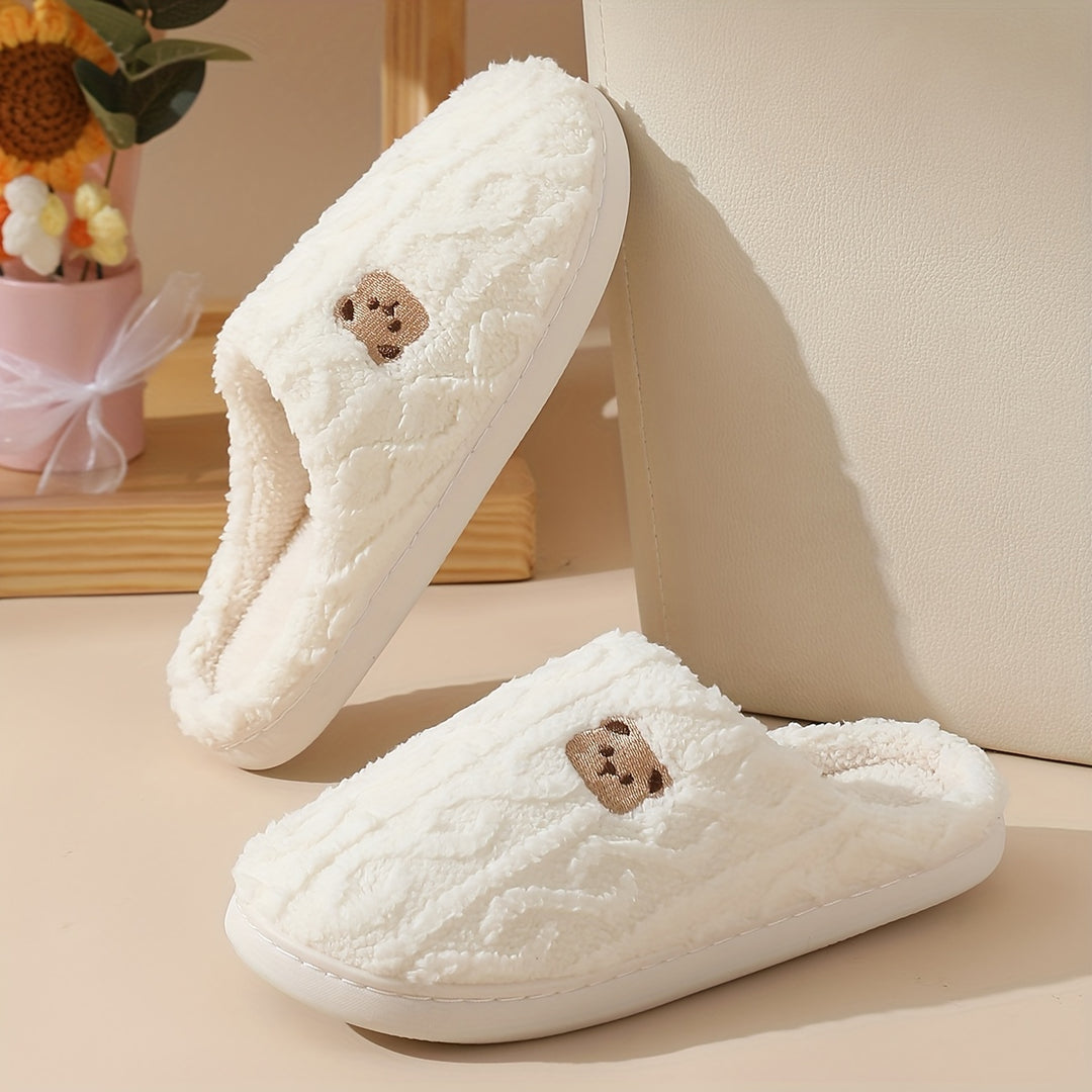 [Cozy Bear Slippers for Warmth] Winter Women'S Cozy Bear Slippers for Home Warmth