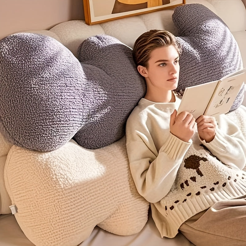 Versatile Cloud Wave Leg Pillow - Soft Polyester, Hand-Washable, Perfect for Bedroom & Living Room Decor