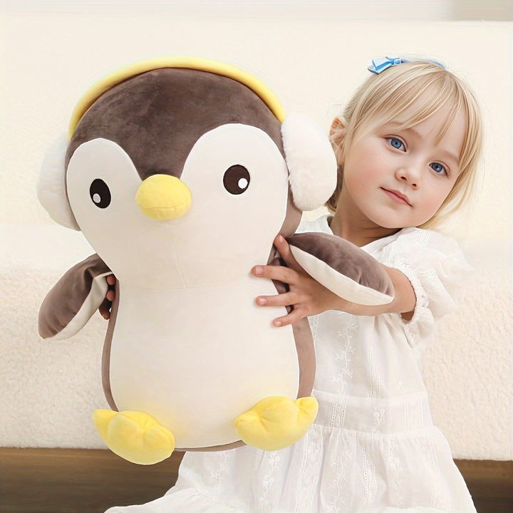 16Inch Cute Big Penguin Plush Toy Soft Hugging Pillow, Large Penguin Stuffed Animals Winter Penguin Plushies Gift for Youngsters Boy Girls Birthday Easter