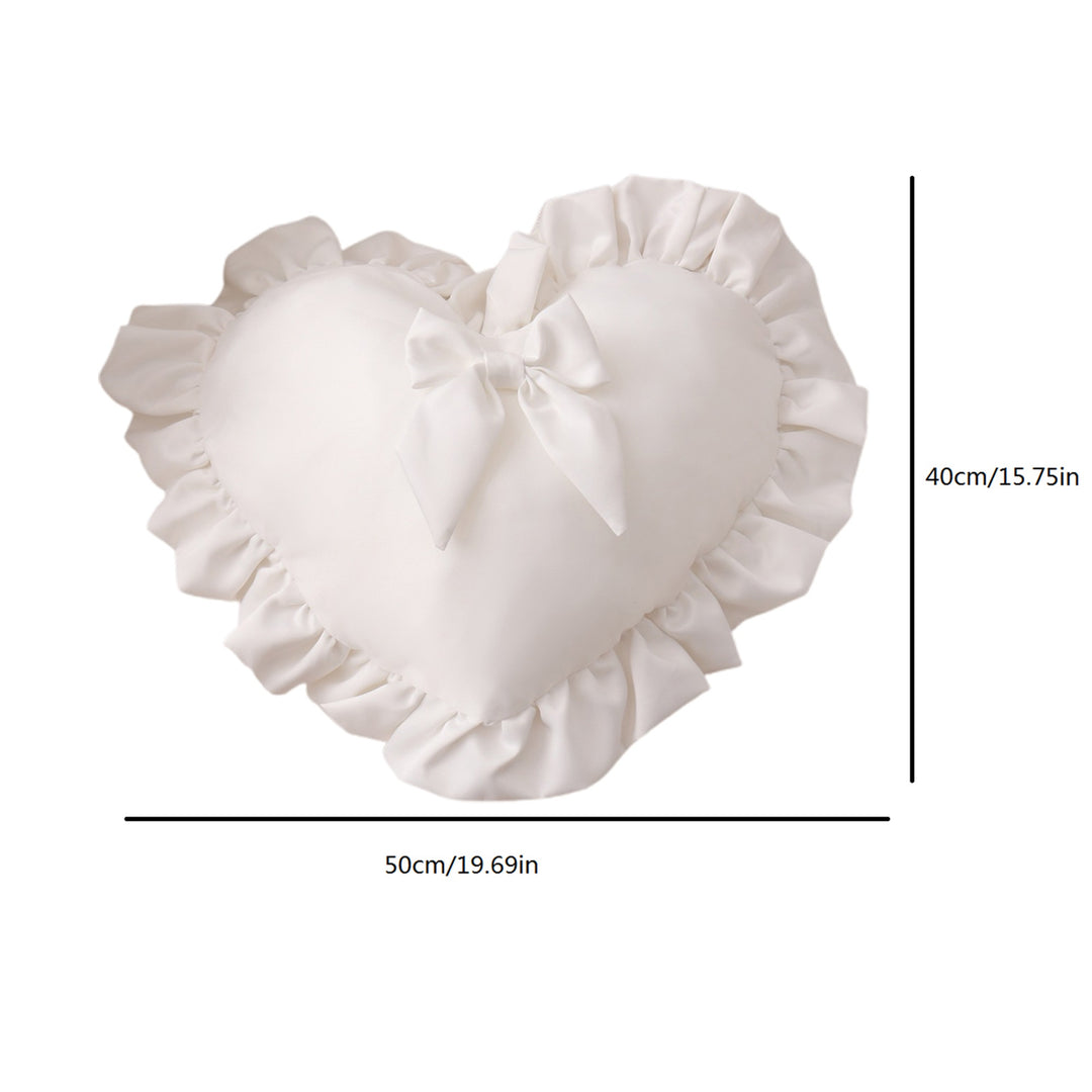Heart Pillow Cover, Sweet Bow Valentine Day Pillow Cover Decorative Pillowcase Home Decor for Sofa Bedroom