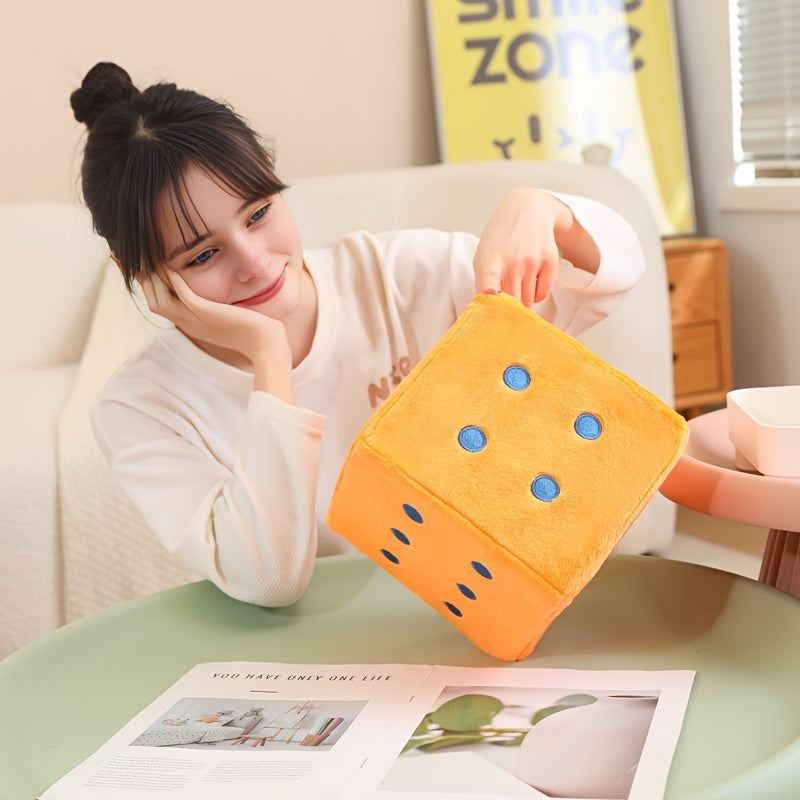Cute and Soft Dice Plush Pillow Kawaii Cozy Pillow Adorable Creative Cushion New Personality Modern Design Pillow Holiday Party Home Decor Holiday Easter and Birthday Gifts for Friends and Family