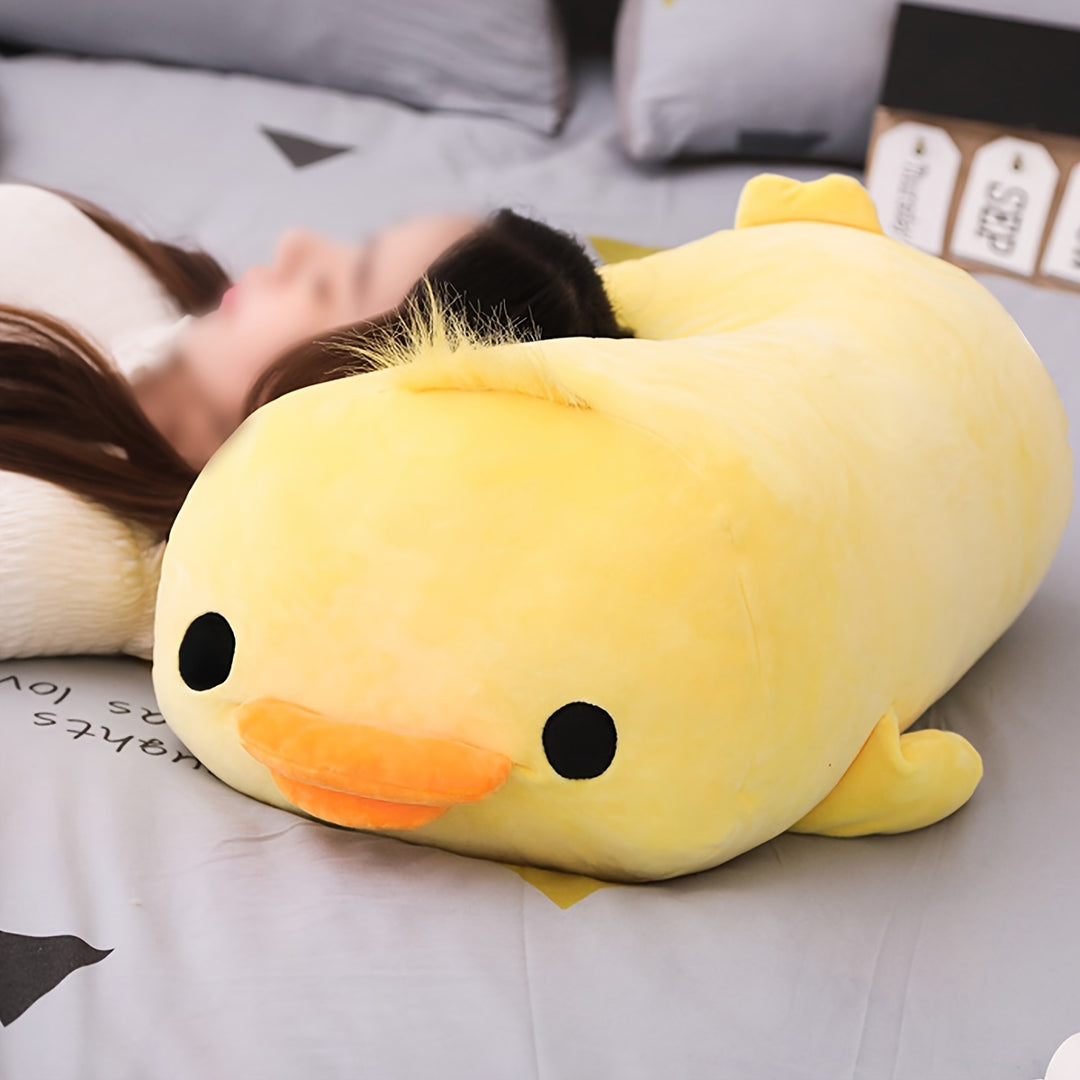 [Soft Yellow Duck Plush Toy] Cute And Creative Yellow Plush Duck Toy, Filled With Down Polyester, Soft And Comfortable, Suitable For Home As A Duck-shaped Cushion, A Creative Birthday Gift