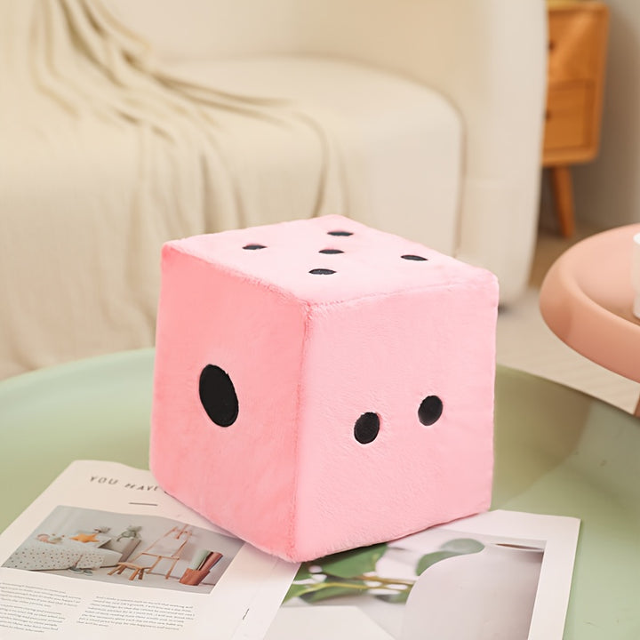 Cute and Soft Dice Plush Pillow Kawaii Cozy Pillow Adorable Creative Cushion New Personality Modern Design Pillow Holiday Party Home Decor Holiday Easter and Birthday Gifts for Friends and Family