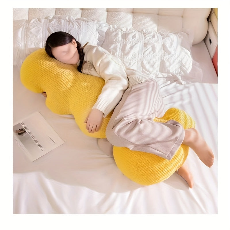 Versatile Cloud Wave Leg Pillow - Soft Polyester, Hand-Washable, Perfect for Bedroom & Living Room Decor