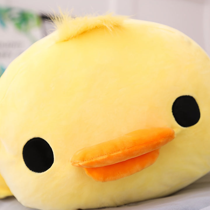 [Soft Yellow Duck Plush Toy] Cute And Creative Yellow Plush Duck Toy, Filled With Down Polyester, Soft And Comfortable, Suitable For Home As A Duck-shaped Cushion, A Creative Birthday Gift