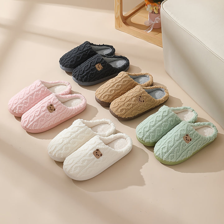 [Cozy Bear Slippers for Warmth] Winter Women'S Cozy Bear Slippers for Home Warmth