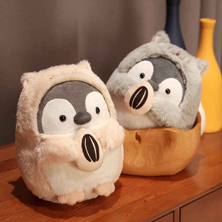 MOLUTIAN 25cm/9.84in Penguin Plush Toy, Soft Polyester Fiber Stuffed Animal, Fashionable Cosplay Doll, Cuddly Throw Pillow, Back Cushion, Perfect for Children, Xmas, Birthday, Halloween Gifts