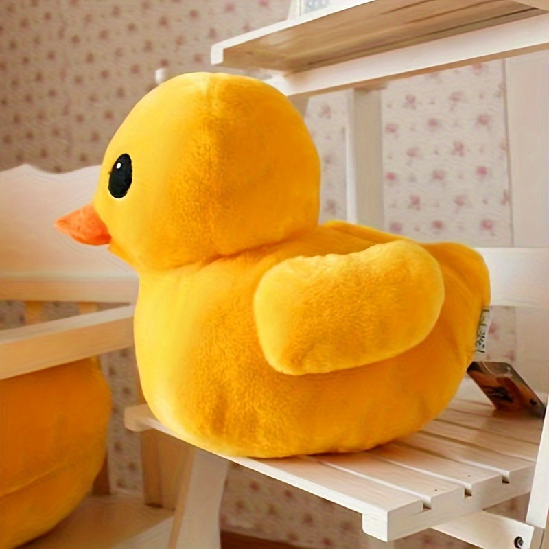Soft Plush Big Yellow Duck Pillow Toy - Decorative Cushion for Bedroom or Living Room Sofa - New