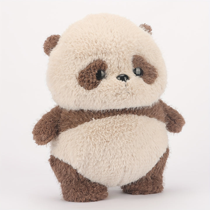 Adorable 13.77" Brown Panda Plush Toy - Soft, Cuddly Cartoon Bear with Fluffy Body & Standing Posture, Ideal Birthday & Holiday Gift for Boys & Girls, Perfect for Home Decoration, Stuffed Animals