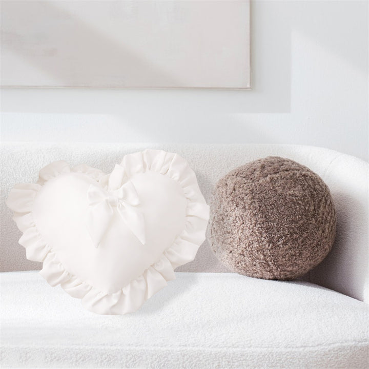 Heart Pillow Cover, Sweet Bow Valentine Day Pillow Cover Decorative Pillowcase Home Decor for Sofa Bedroom