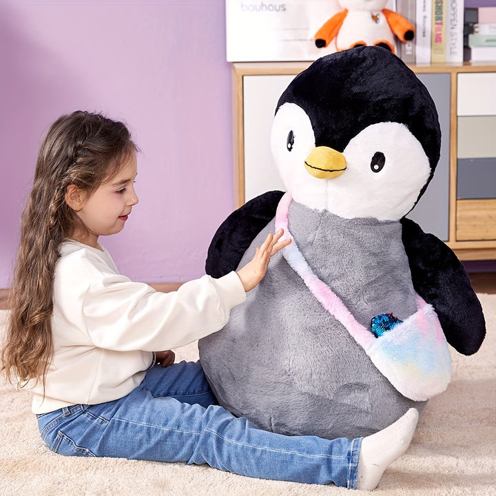 IKASA 23" Giant Penguin Stuffed Animal Plush Toy, Big Cute Jumbo Soft Penguin Plushie For Children
