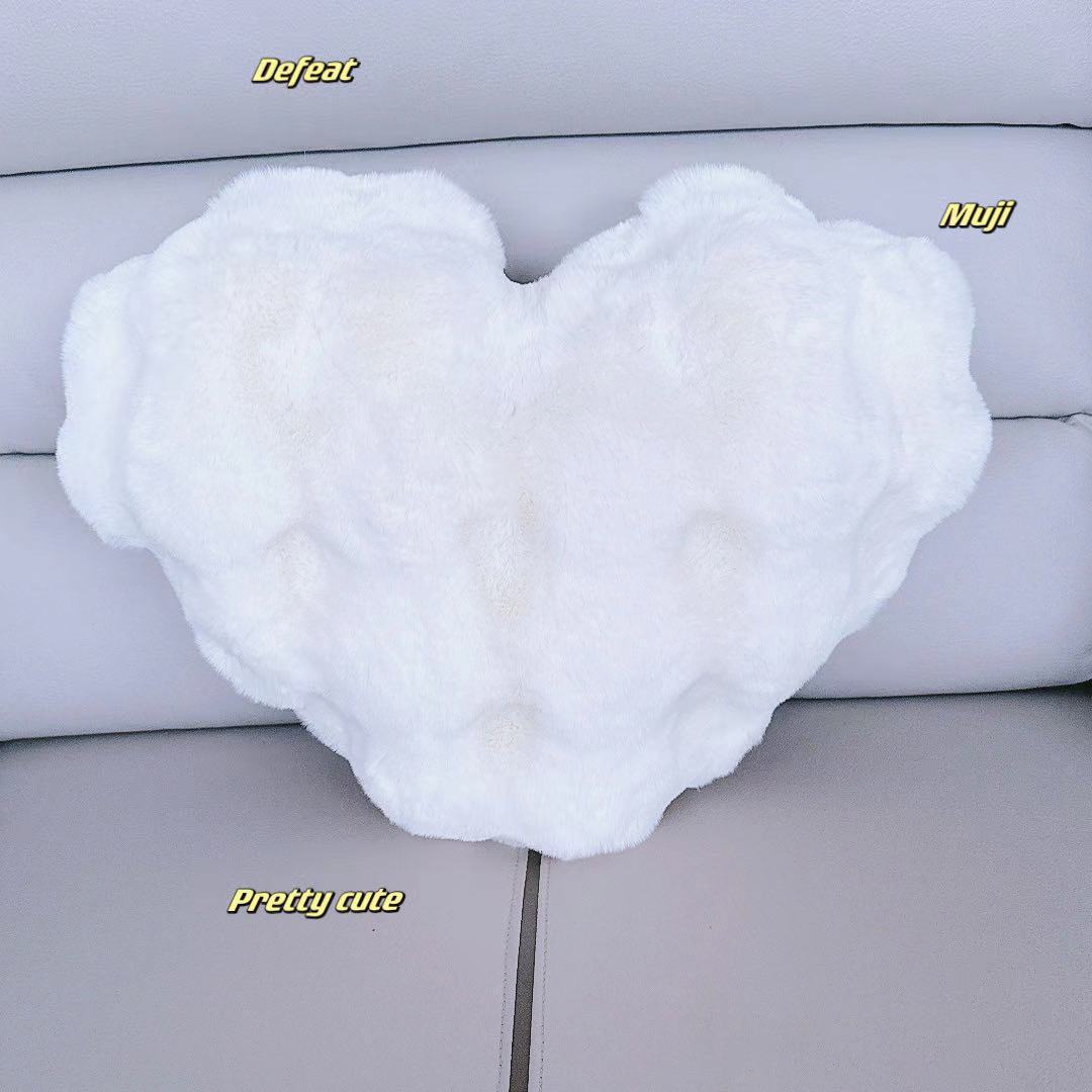 Valentines Day Heart Shaped Pillow 20 Inches Heart Decorative Throw Pillows Faux Fur Love Pillows Cute Pillow Valentines Day Decorations Wedding Decor Living Room Bedroom Nursery Decor