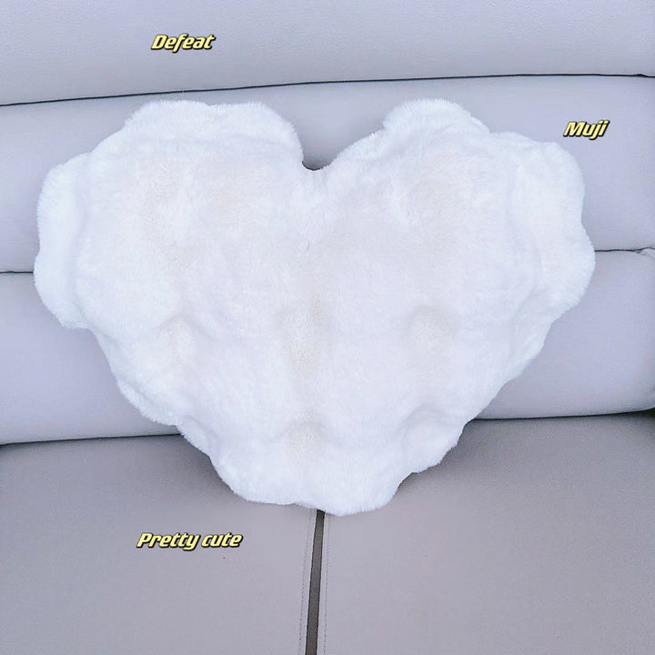 Valentines Day Heart Shaped Pillow 20 Inches Heart Decorative Throw Pillows Faux Fur Love Pillows Cute Pillow Valentines Day Decorations Wedding Decor Living Room Bedroom Nursery Decor
