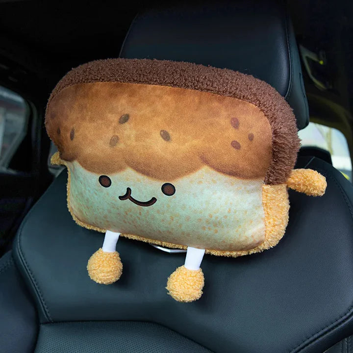 Emoji Toast Bread Friends Car Headrest Plush