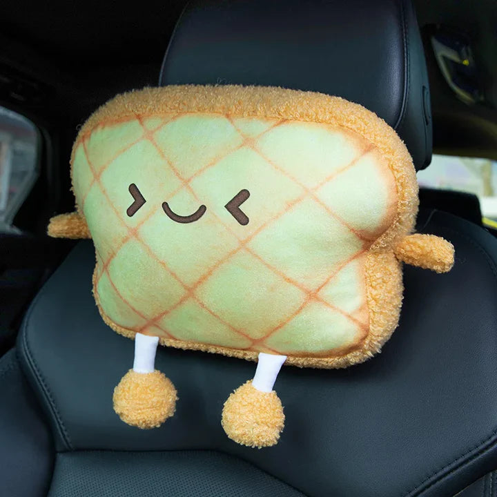 Emoji Toast Bread Friends Car Headrest Plush