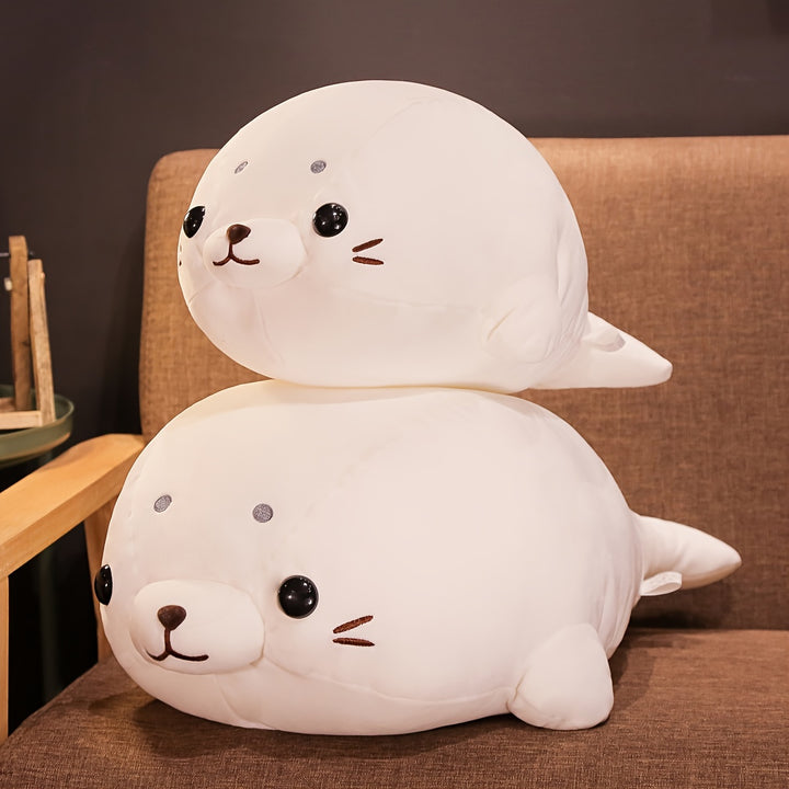 Pet Alliance Soft White Seal Plush Toy – Cute Lying Pose, Down-Filled, Cozy & Cuddly Home Decor, Perfect Gift for Birthdays or Aquarium Lovers, Comforting Plush Toy | Cute Seal Design | Soft Plush Texture