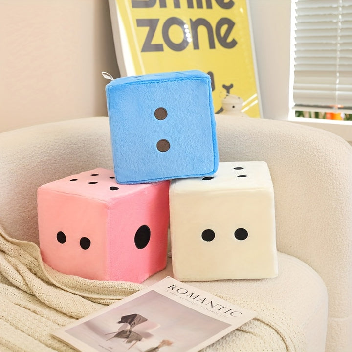 Cute and Soft Dice Plush Pillow Kawaii Cozy Pillow Adorable Creative Cushion New Personality Modern Design Pillow Holiday Party Home Decor Holiday Easter and Birthday Gifts for Friends and Family