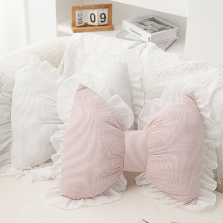 Bow Pillow Stuffed Bow Pillow Bow Shaped Throw Pillow Car Backrest Cushion Home Car Decoration