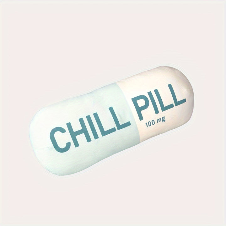 Chill Pill Pillow - Decorative Chill Pillows for Preppy Room Decor Home Decor - Funny Cushions, Seat Cushions, Footrests, Birthday Gifts for Teacher, Doctor, Nurse, Lawyer Student, Best Friend, Sister, Mother's Day Gifts, Easter Gifts