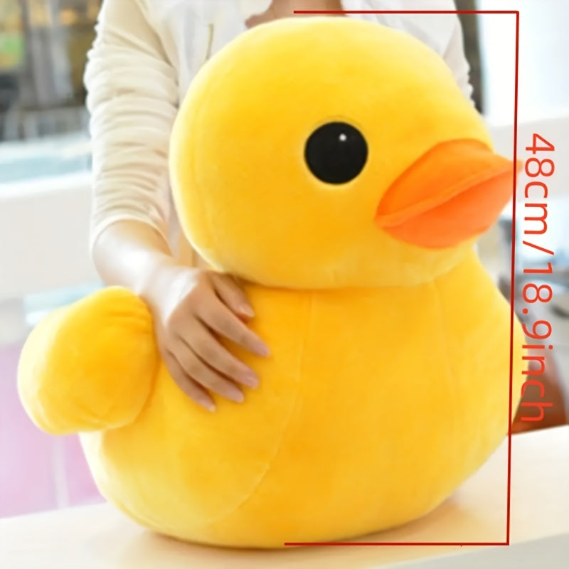 Soft Plush Big Yellow Duck Pillow Toy - Decorative Cushion for Bedroom or Living Room Sofa - New