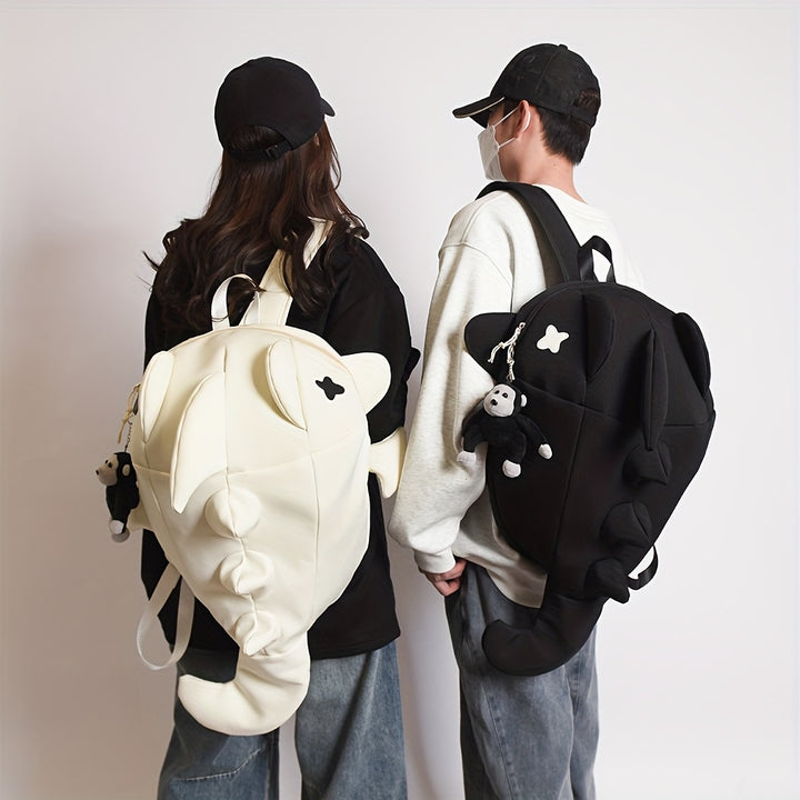 Creative Personality Backpack for Men and Women, Trendy Shark, Funny, Cute, Student, Ins, Korean Version, Travel, Motorcycle, Casual Backpack