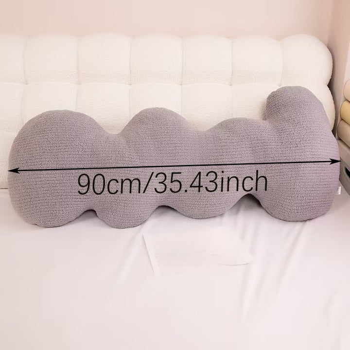 Versatile Cloud Wave Leg Pillow - Soft Polyester, Hand-Washable, Perfect for Bedroom & Living Room Decor