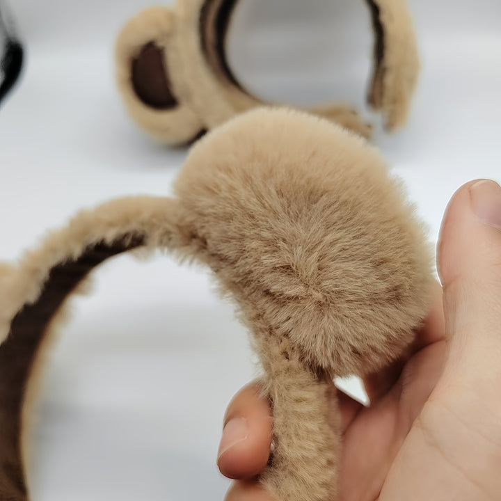 Cute Plush Bear Ear Headband - Soft Synthetic Fabric, Animal-Themed Hair Accessory for Women & Girls, Perfect Birthday Gift