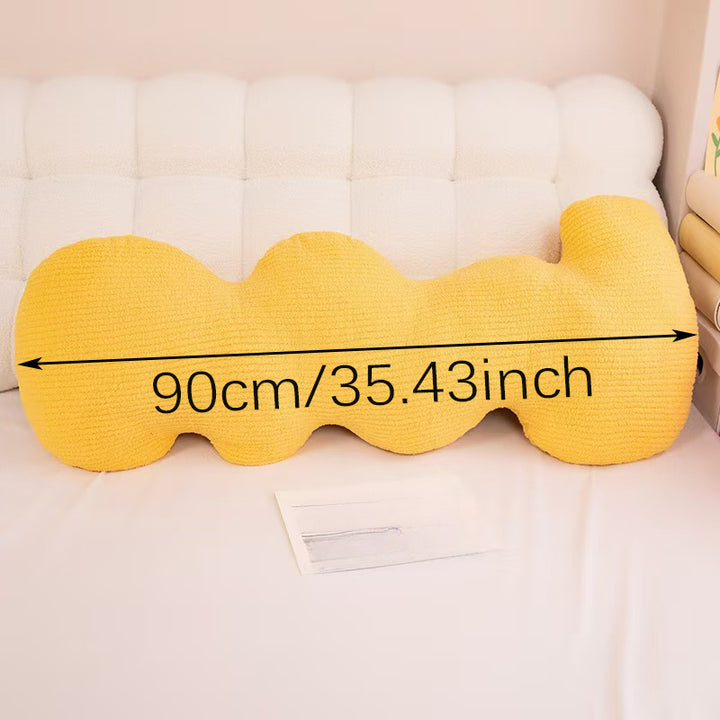 Versatile Cloud Wave Leg Pillow - Soft Polyester, Hand-Washable, Perfect for Bedroom & Living Room Decor