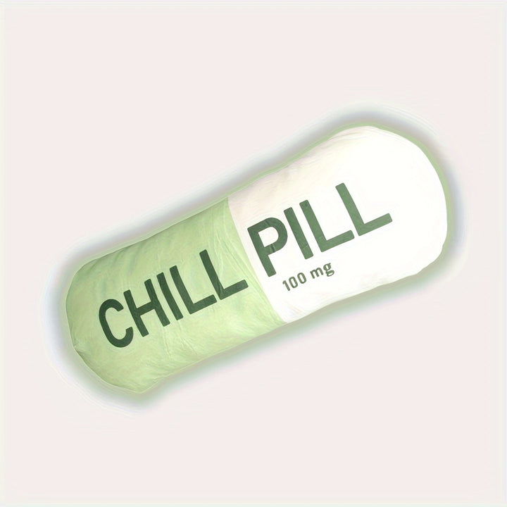 Chill Pill Pillow - Decorative Chill Pillows for Preppy Room Decor Home Decor - Funny Cushions, Seat Cushions, Footrests, Birthday Gifts for Teacher, Doctor, Nurse, Lawyer Student, Best Friend, Sister, Mother's Day Gifts, Easter Gifts