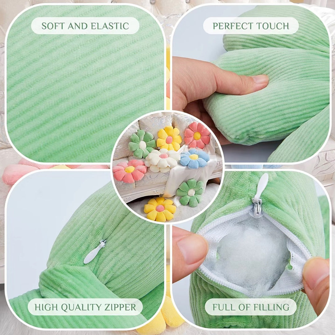3Pcs Plush Flower Pattern Pillow Cushion, Soft, Cozy, and Hypoallergenic for Bedroom, Dorm Room, and Home Decor, Christmas Gift Halloween Thanksgiving Gift.