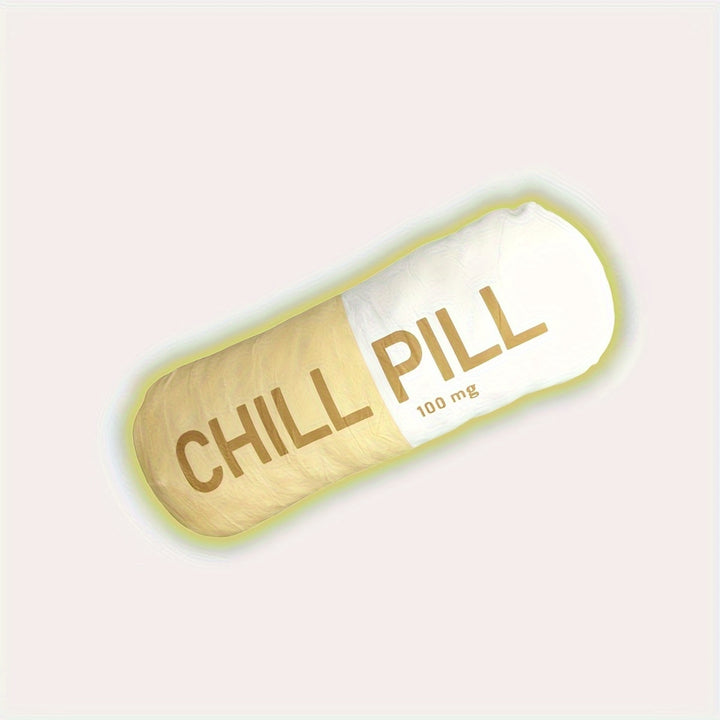 Chill Pill Pillow - Decorative Chill Pillows for Preppy Room Decor Home Decor - Funny Cushions, Seat Cushions, Footrests, Birthday Gifts for Teacher, Doctor, Nurse, Lawyer Student, Best Friend, Sister, Mother's Day Gifts, Easter Gifts