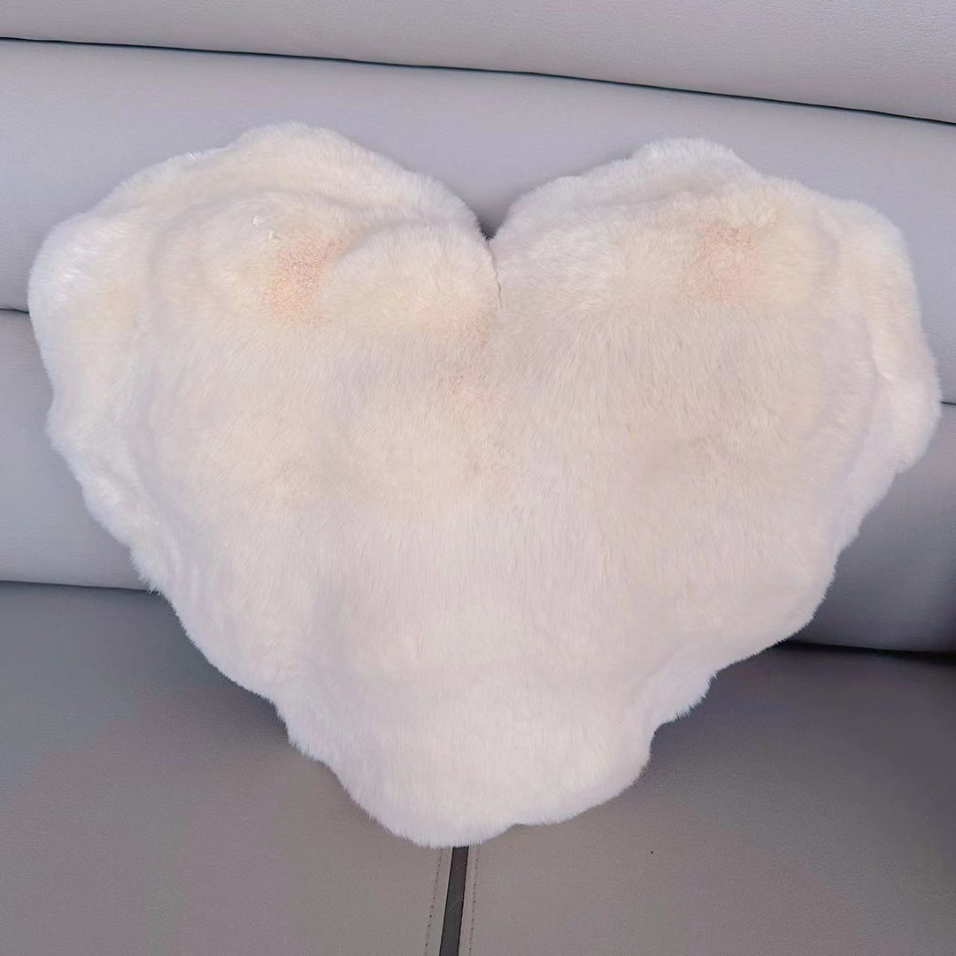 Valentines Day Heart Shaped Pillow 20 Inches Heart Decorative Throw Pillows Faux Fur Love Pillows Cute Pillow Valentines Day Decorations Wedding Decor Living Room Bedroom Nursery Decor