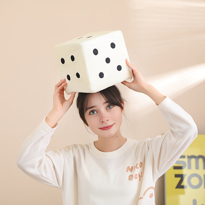 Cute and Soft Dice Plush Pillow Kawaii Cozy Pillow Adorable Creative Cushion New Personality Modern Design Pillow Holiday Party Home Decor Holiday Easter and Birthday Gifts for Friends and Family