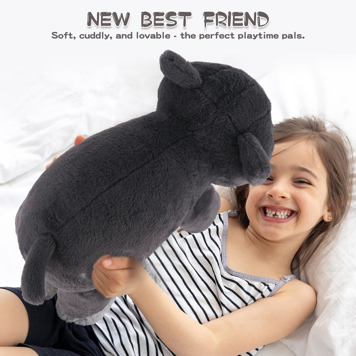 Giant Black Cat Weighted Plush Animal – 22 Inch 4lbs Soft Polyester Stuffed Toy, Cute Kawaii Plushie Gift for Youngsters & Girlfriend, Perfect for Birthday or Easter, Cat Lover Gifts