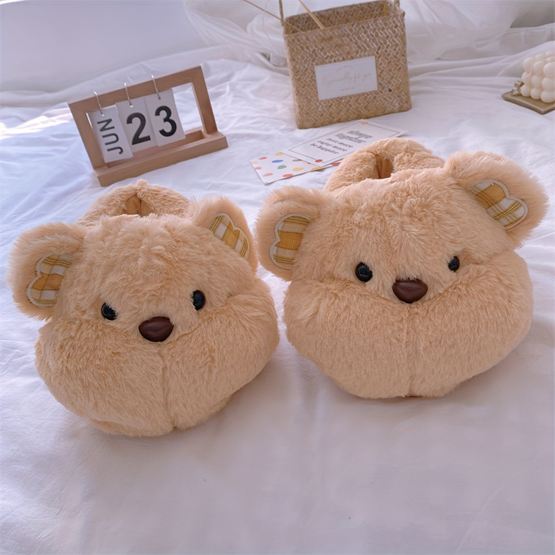 Cute Animal Plush Indoor Slippers, Comfortable Animal Bedroom Slippers, Soft Home Shoes, Easter Creative Gift For Outdoor Use