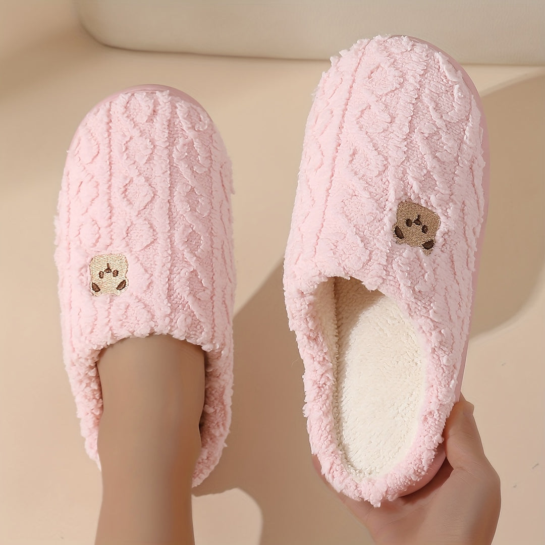 [Cozy Bear Slippers for Warmth] Winter Women'S Cozy Bear Slippers for Home Warmth