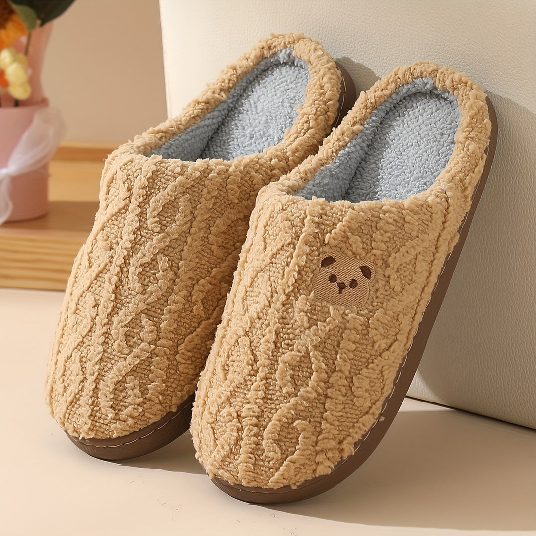 [Cozy Bear Slippers for Warmth] Winter Women'S Cozy Bear Slippers for Home Warmth