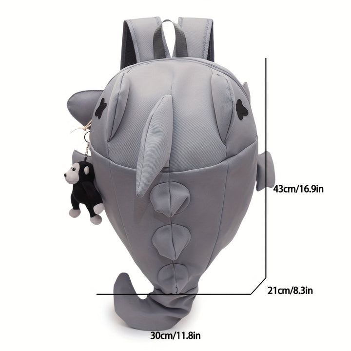 Creative Personality Backpack for Men and Women, Trendy Shark, Funny, Cute, Student, Ins, Korean Version, Travel, Motorcycle, Casual Backpack