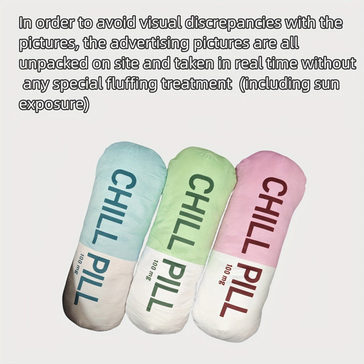 Chill Pill Pillow - Decorative Chill Pillows for Preppy Room Decor Home Decor - Funny Cushions, Seat Cushions, Footrests, Birthday Gifts for Teacher, Doctor, Nurse, Lawyer Student, Best Friend, Sister, Mother's Day Gifts, Easter Gifts