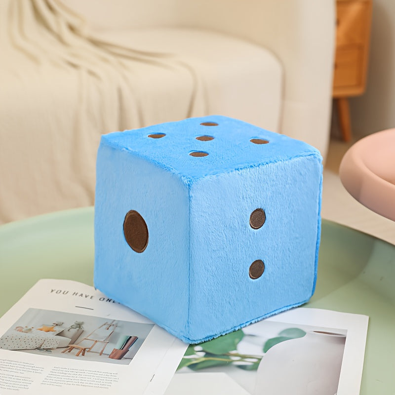 Cute and Soft Dice Plush Pillow Kawaii Cozy Pillow Adorable Creative Cushion New Personality Modern Design Pillow Holiday Party Home Decor Holiday Easter and Birthday Gifts for Friends and Family