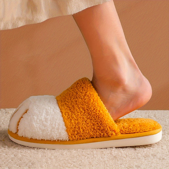 Adorable Whisker-Faced Cat Paw Slippers - Cozy Plush Lined Casual Shoes for Indoor Comfort - Perfect for Koningsdag/King's Day Celebration