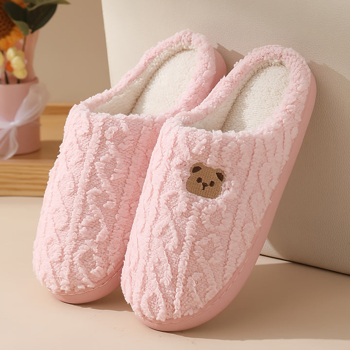 [Cozy Bear Slippers for Warmth] Winter Women'S Cozy Bear Slippers for Home Warmth