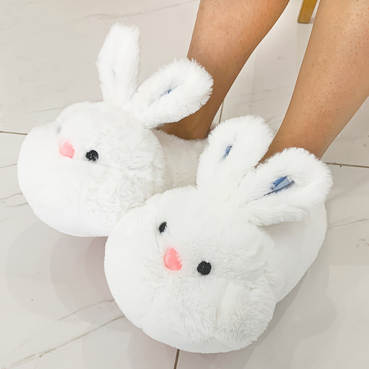 Cute Animal Plush Indoor Slippers, Comfortable Animal Bedroom Slippers, Soft Home Shoes, Easter Creative Gift For Outdoor Use