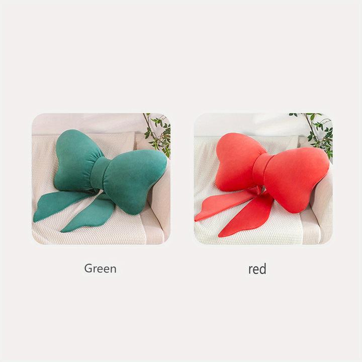 Bow Shape Throw Pillow Cute Soft Sofa Cushion Back Support Stuffed Toy for Bedroom Couch Office Home Decoration