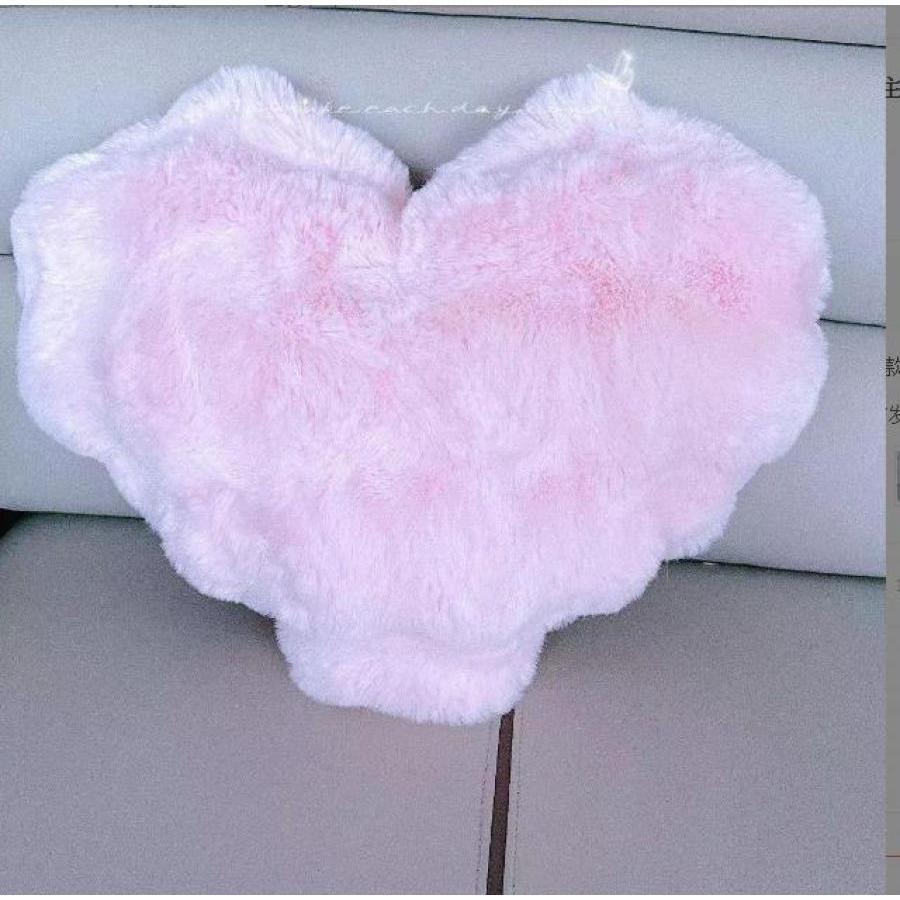 Valentines Day Heart Shaped Pillow 20 Inches Heart Decorative Throw Pillows Faux Fur Love Pillows Cute Pillow Valentines Day Decorations Wedding Decor Living Room Bedroom Nursery Decor