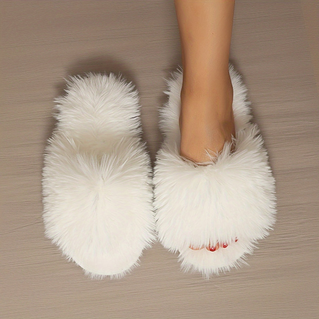 [All Seasons Cozy Plush Slippers] Women'S Plush Slippers for All Seasons, Cozy Indoor Footwear with a Stylish And Minimalist Design.