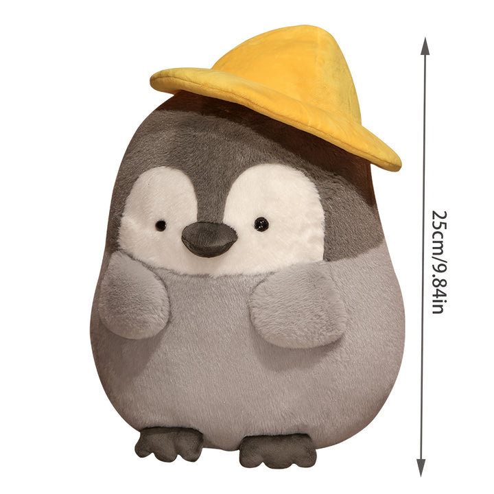 MOLUTIAN 25cm/9.84in Penguin Plush Toy, Soft Polyester Fiber Stuffed Animal, Fashionable Cosplay Doll, Cuddly Throw Pillow, Back Cushion, Perfect for Children, Xmas, Birthday, Halloween Gifts