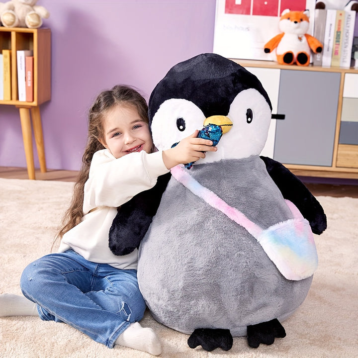 IKASA 23" Giant Penguin Stuffed Animal Plush Toy, Big Cute Jumbo Soft Penguin Plushie For Children