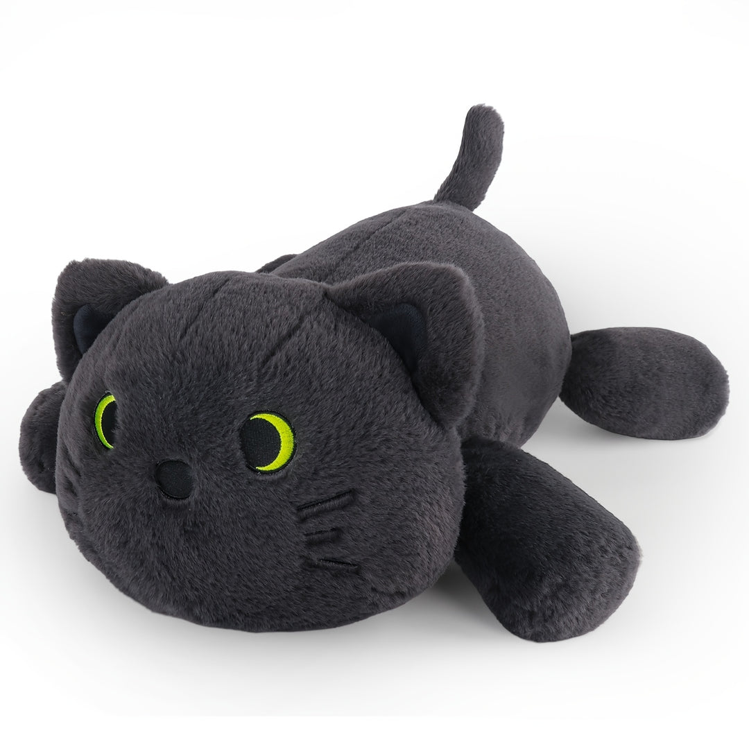 Giant Black Cat Weighted Plush Animal – 22 Inch 4lbs Soft Polyester Stuffed Toy, Cute Kawaii Plushie Gift for Youngsters & Girlfriend, Perfect for Birthday or Easter, Cat Lover Gifts